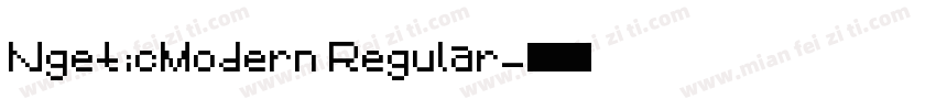 NgeticModern Regular字体转换